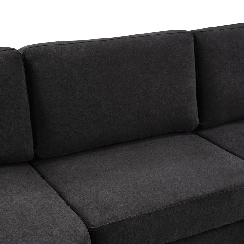 Modern 3 Seater Upholstered Sofa With Curved Design by HouseOfZazla