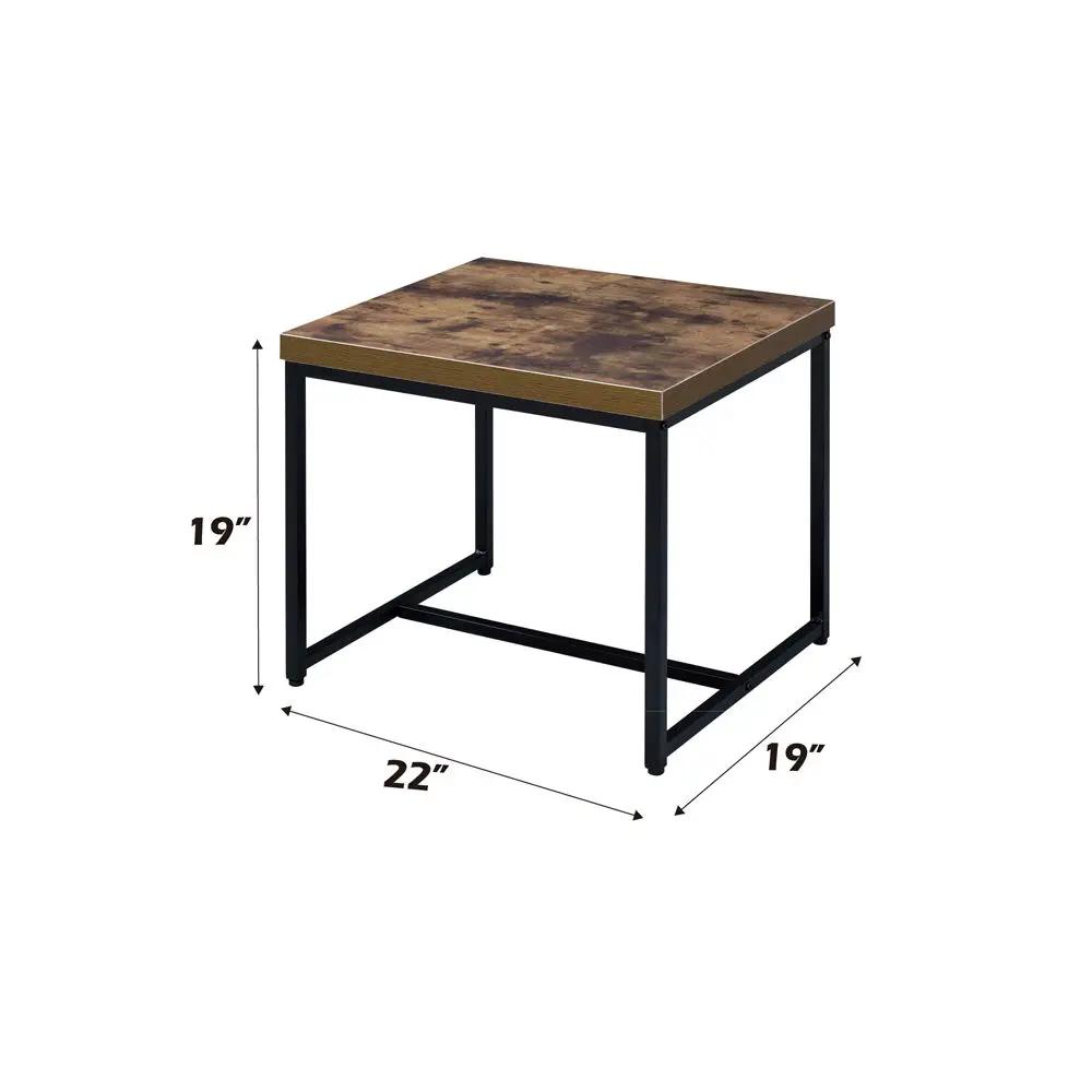 Bob - End Table - Weathered Oak & Black by Unique Piece Furniture
