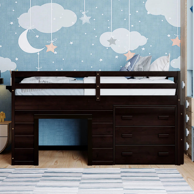 Loft Bed With Cabinet And Shelf by Unique Piece Furniture