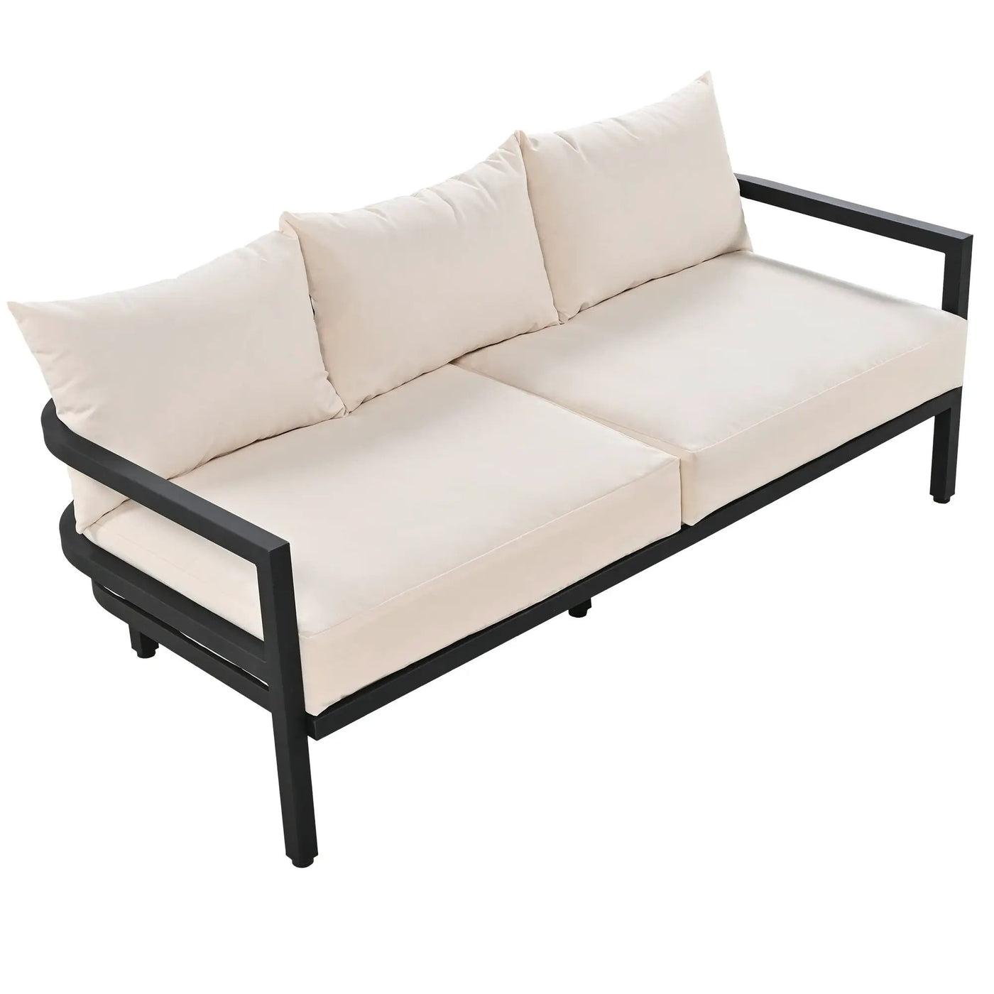 U_Style Multi-Person Outdoor Steel Sofa Set with Coffee Table by HouseOfZazla