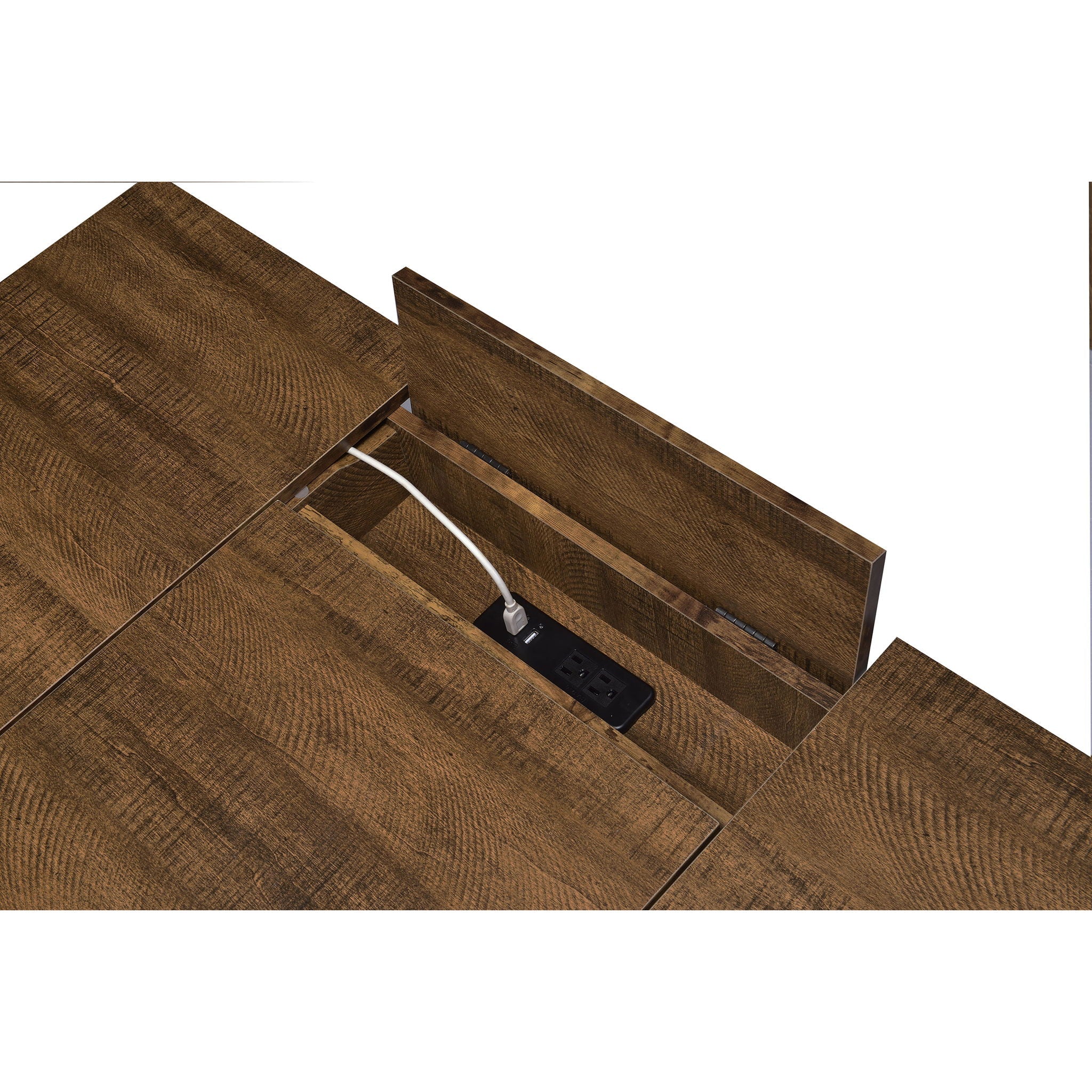 Writing Desk With 4 Hidden Storages - Brown by HouseOfZazla