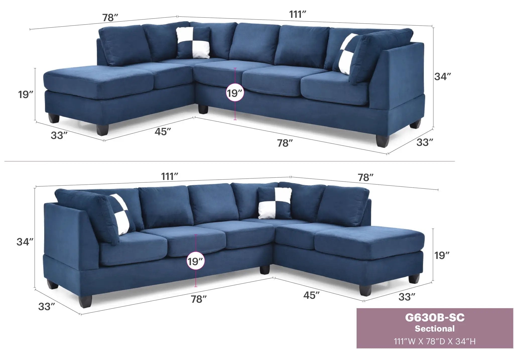 Malone - Comfort Sectional by Unique Piece Furniture