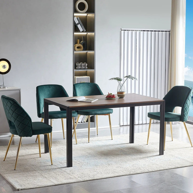 Dining Chairs With Metal Legs And Hollow Back Upholstered Dining Chairs by HouseOfZazla