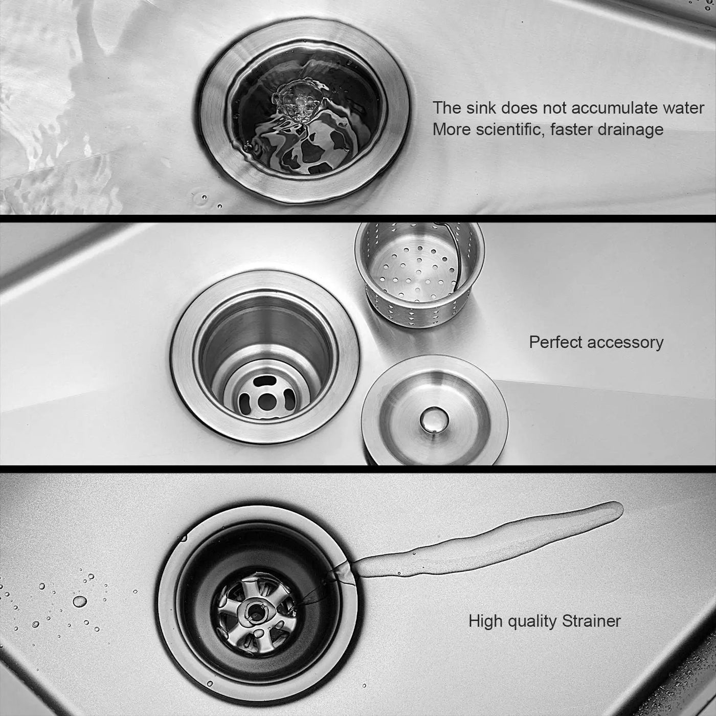 Undermount Stainless Steel Kitchen Sink, Deep Single Bowl Basin by HouseOfZazla