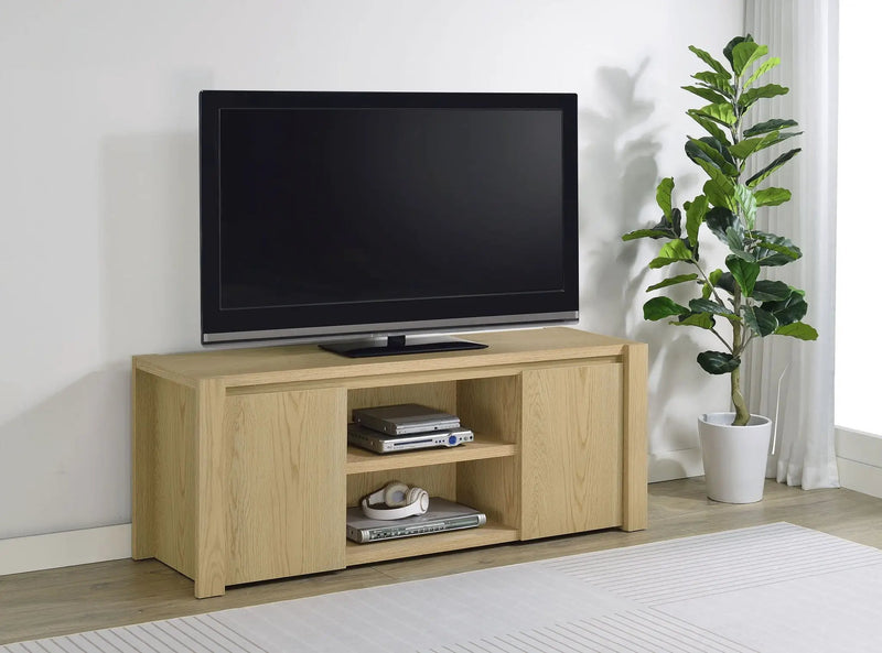 Laurelton 60-inch 2-door TV Stand Media Console Light Oak by Unique Piece Furniture
