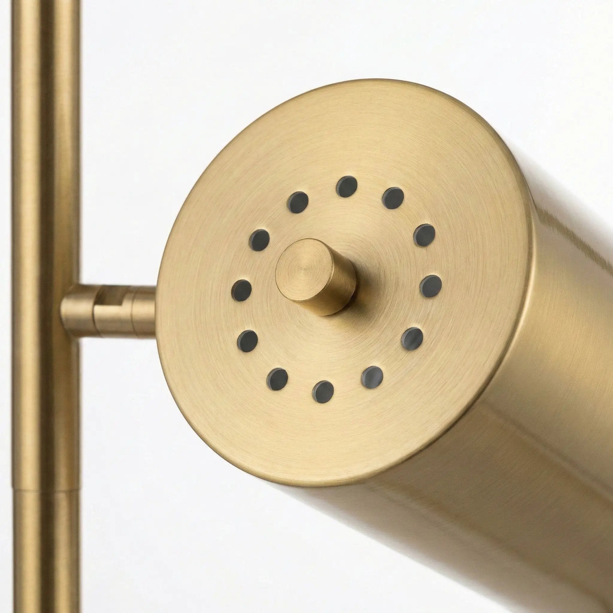 Harmony - Floor Lamp With Rotary Switch Triple Spots Block Base - Gold by HouseOfZazla