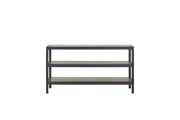 Console Table With Insets - Black