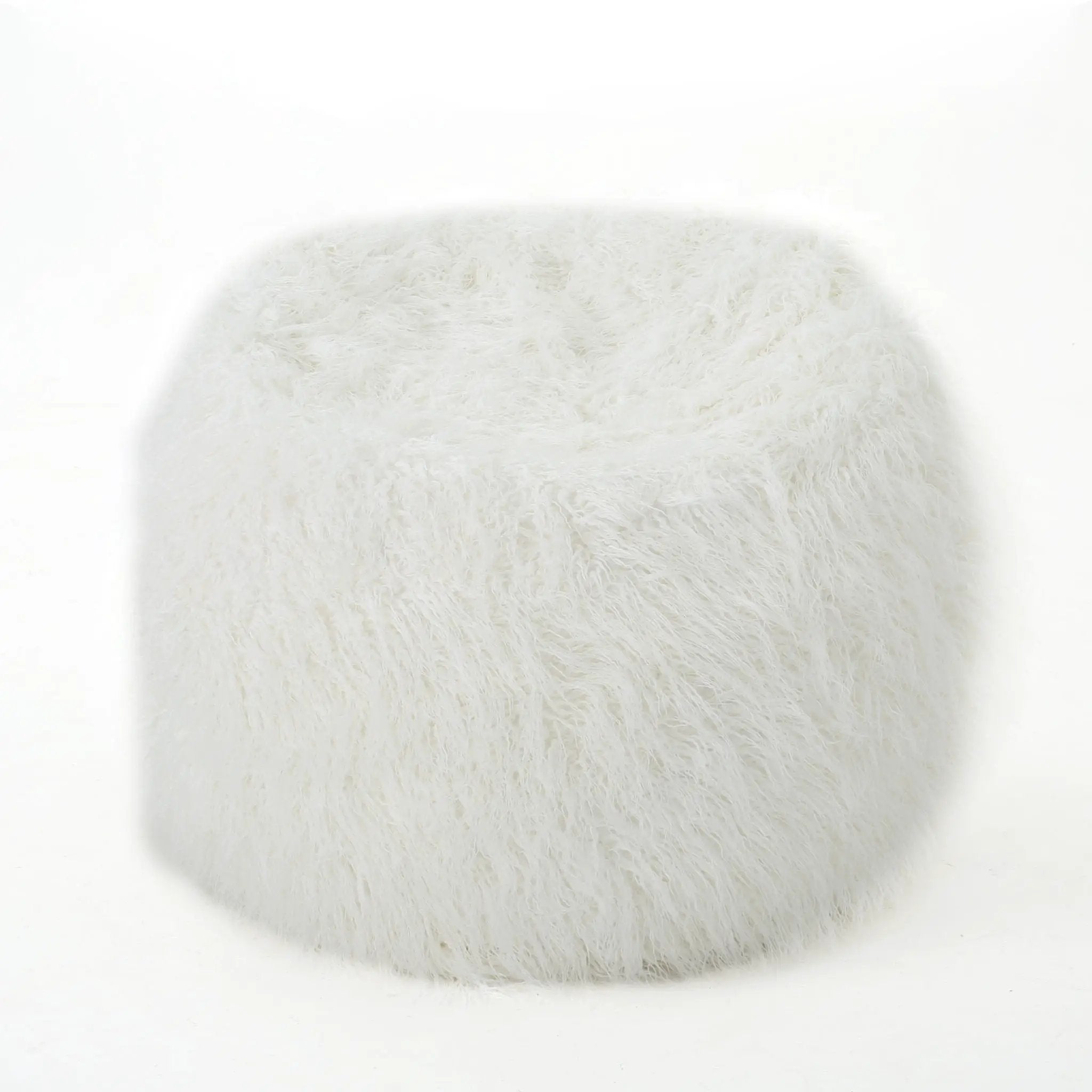 Mahin - Rounded 5 Foot Bean Bag Cozy Modern Design - White by HouseOfZazla