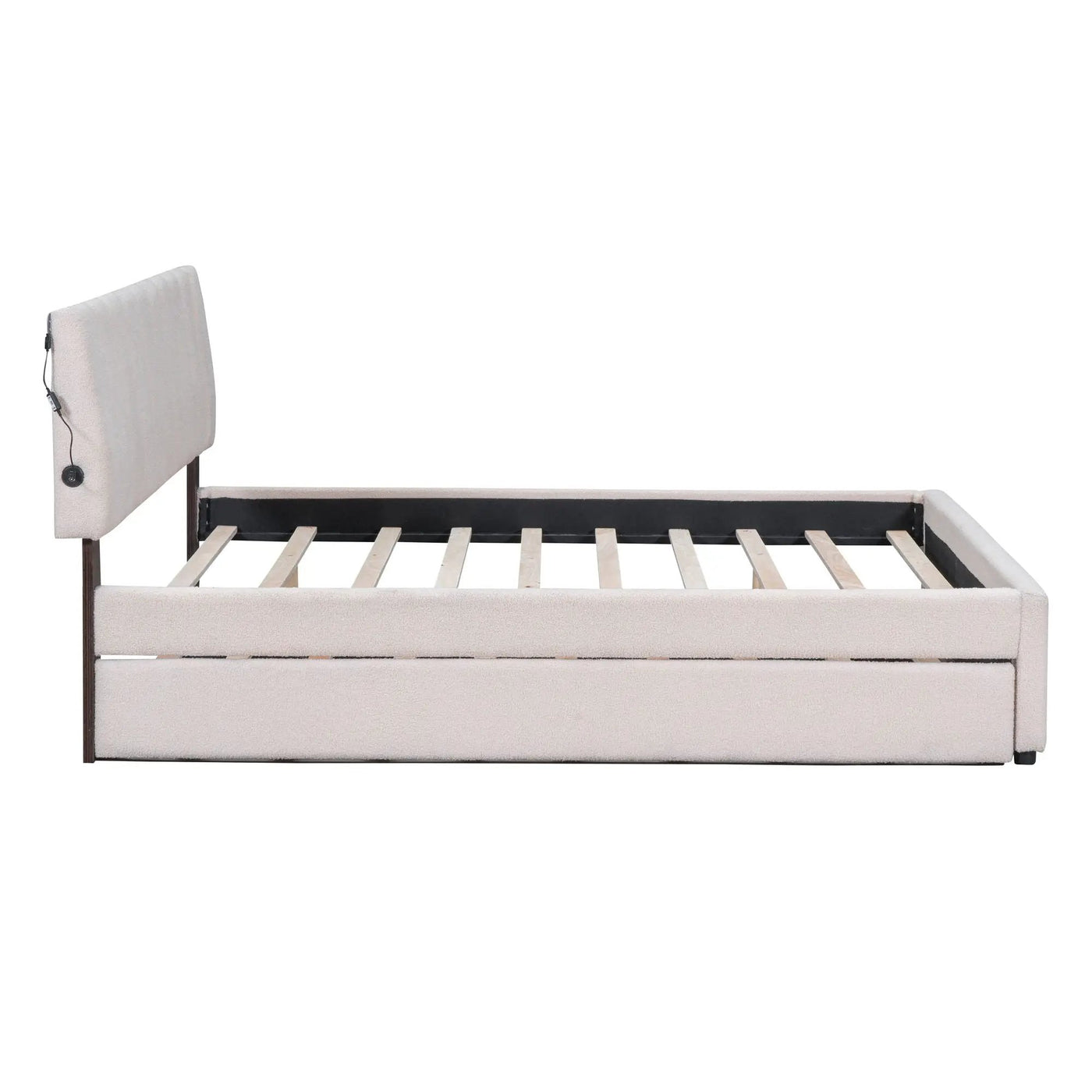 Upholstered Platform Bed With Trundle by HouseOfZazla