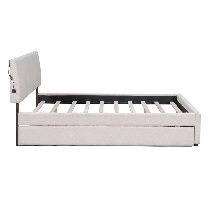 Upholstered Platform Bed With Trundle by HouseOfZazla