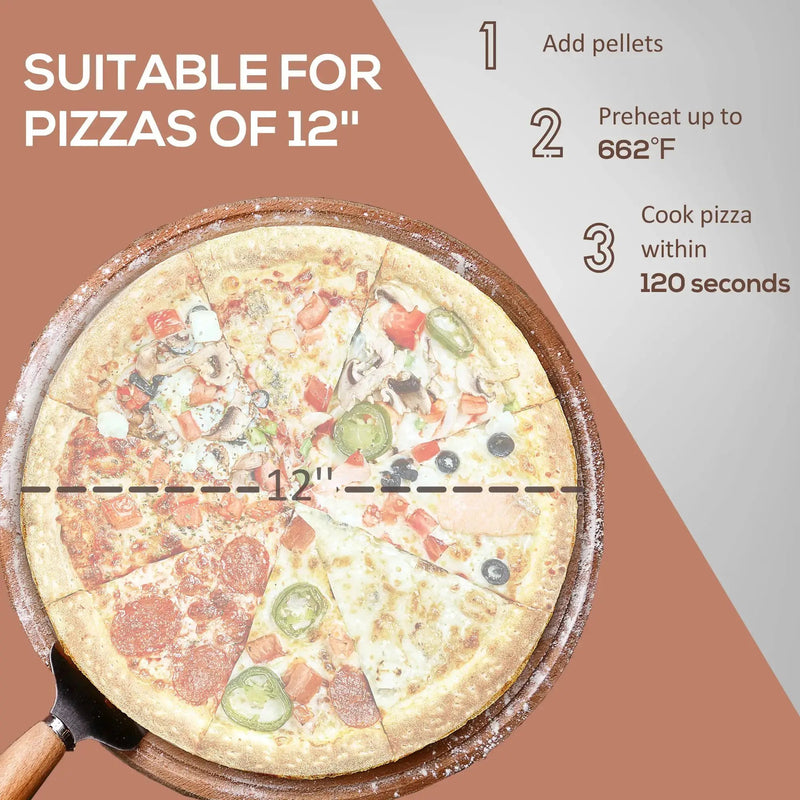 Outdoor Pizza Oven with 12" Rotating Stone by HouseOfZazla