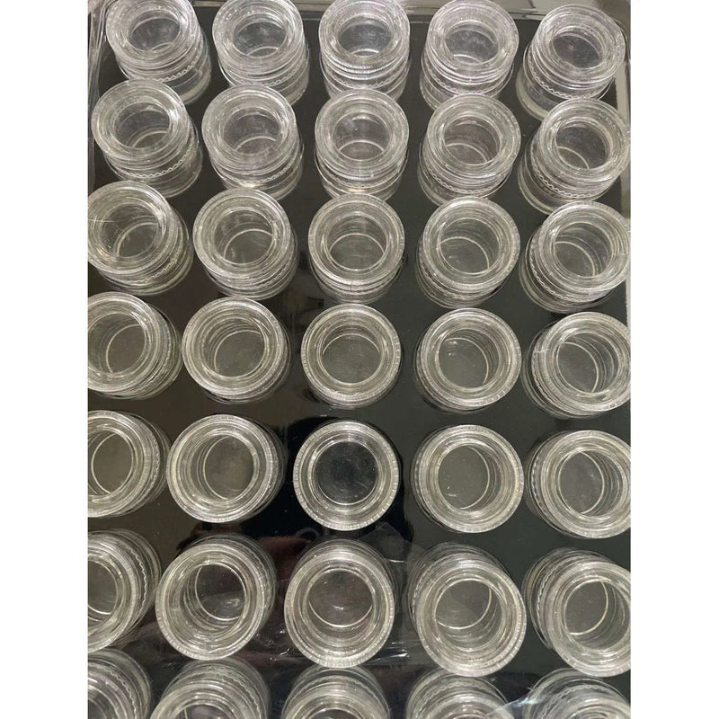 5mL Clear Glass Jar Concentrate Container Screw Top Lid Cosmetic Make Up Oil Wax by Selzalot