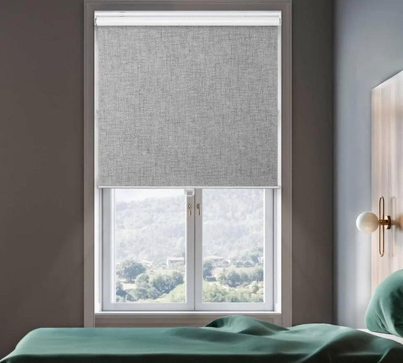 GENIMO 100% Blackout Roller Window Shades, Window Blinds Cordless with Thermal Insulated, UV Protection Fabric, Mini French Door Blinds for Home, Office by Selzalot