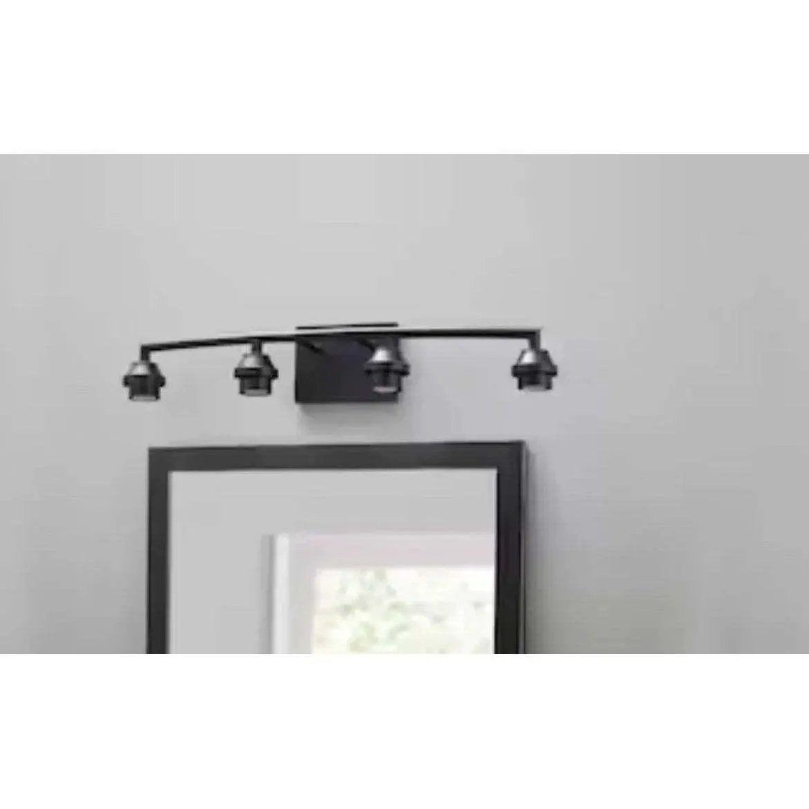 Style Selections 26.75-in 4-Light Black Transitional Vanity Light by Selzalot