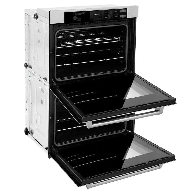 ZLINE 30"Professional True Convection Double Wall Oven, Air Fry, Self Clean, DuraSnow® Stainless Steel WADS-30 by Farmhouse Kitchen and Bath