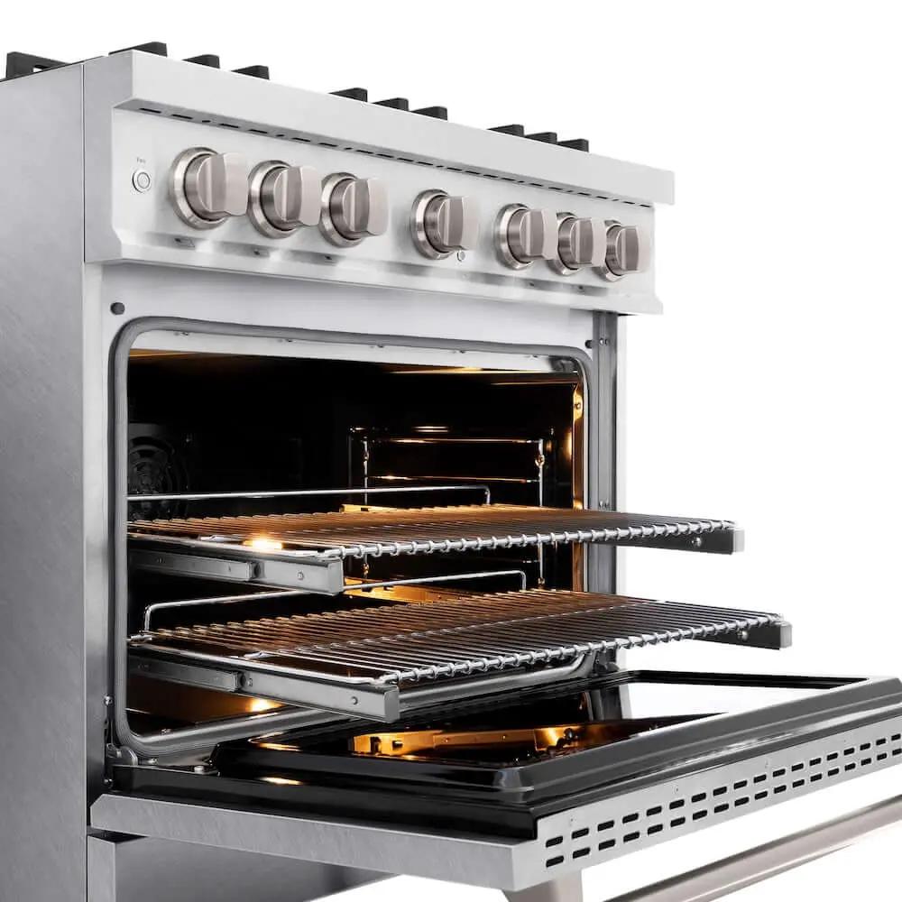ZLINE 36" Select Gas Range Convection Gas Oven DuraSnow® Stainless Steel HGRS-36 by Farmhouse Kitchen and Bath
