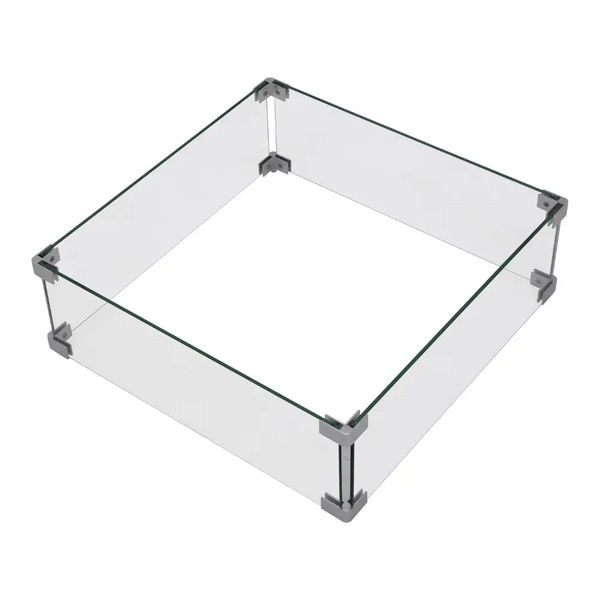 Ashton Fire Pit Tempered Clear Glass Wind Screen