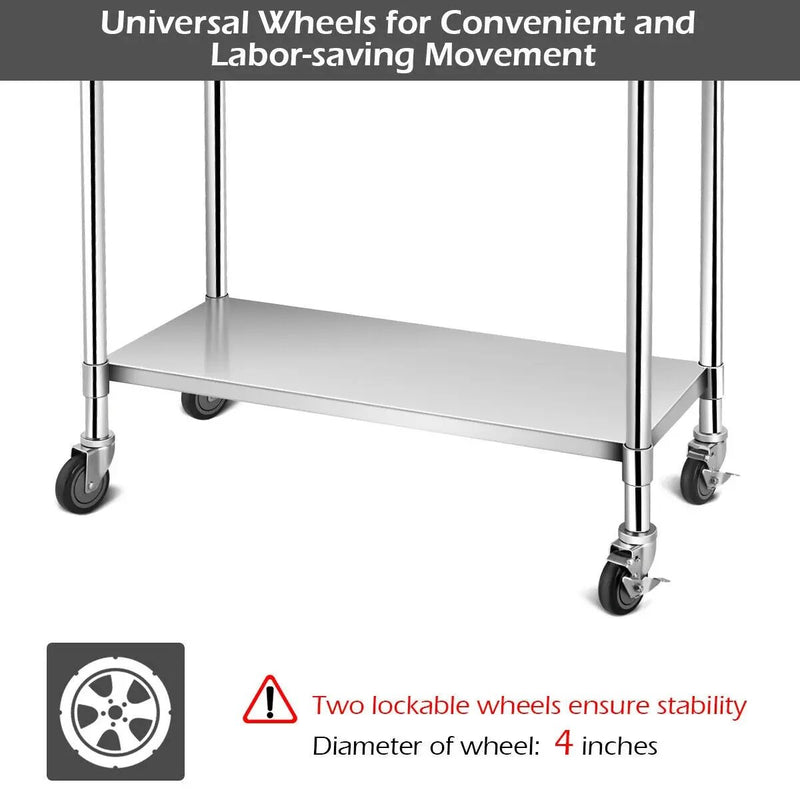 Stainless Steel Commercial Kitchen Prep & Work Table by DirectDeals