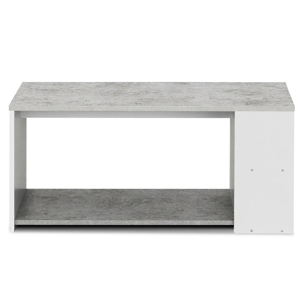 Coffee Table Sofa Side Table with Storage Shelves by DirectDeals