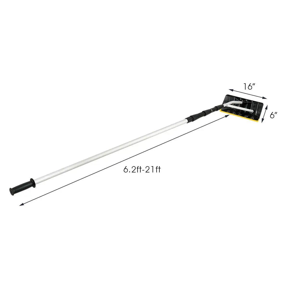 21FT Telescoping Snow Roof Rake Aluminum Tube Non-Slip Handle by DirectDeals