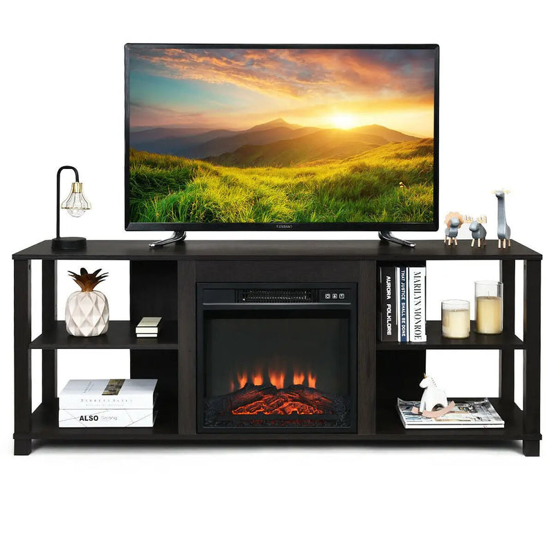 2-Tier TV Storage Cabinet Console with Adjustable Shelves by DirectDeals