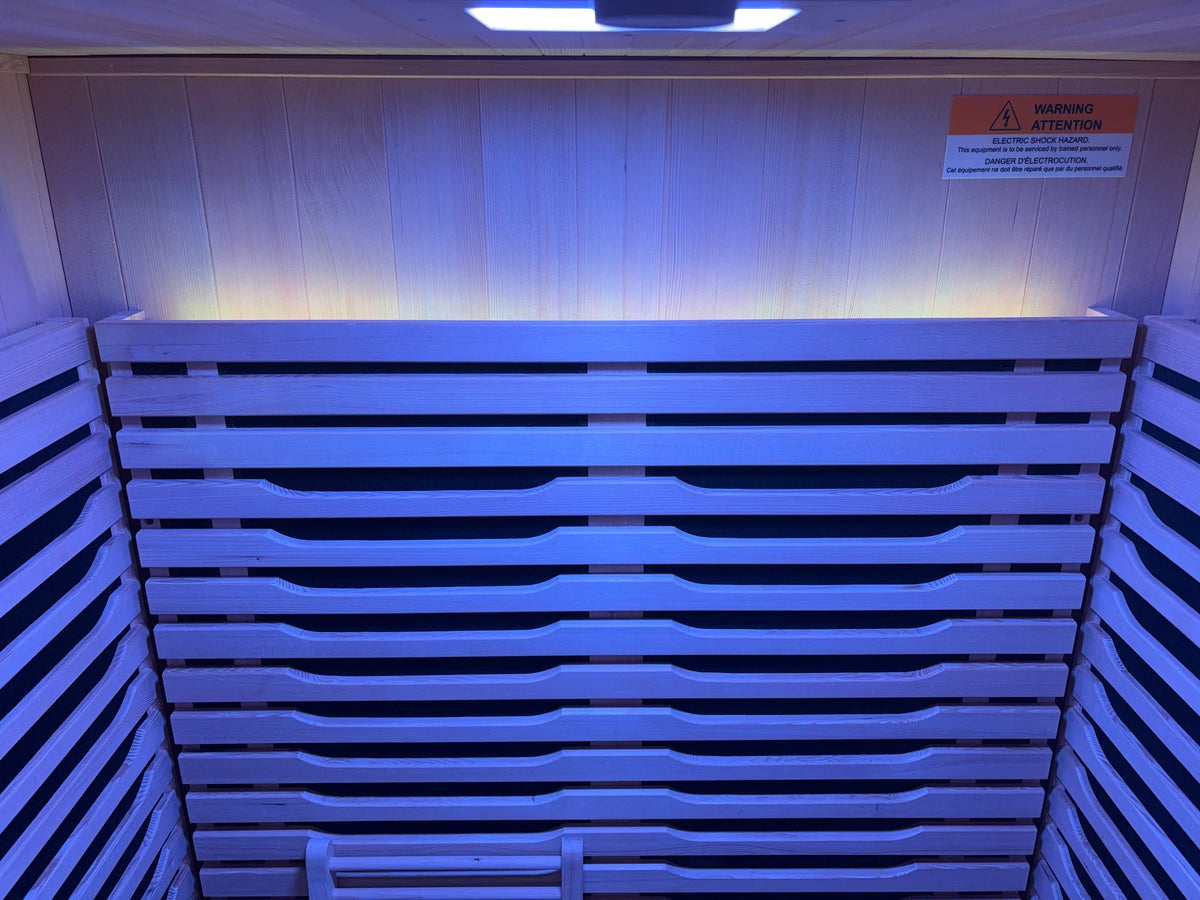 Blisspod | Milano | Full Spectrum Sauna | Canadian Hemlock Wood | Ultra Low EMF | 5 Far Infrared & 1 Red Glass Heater | Chromotherapy | Upto 2 Person, photo 9 of 15