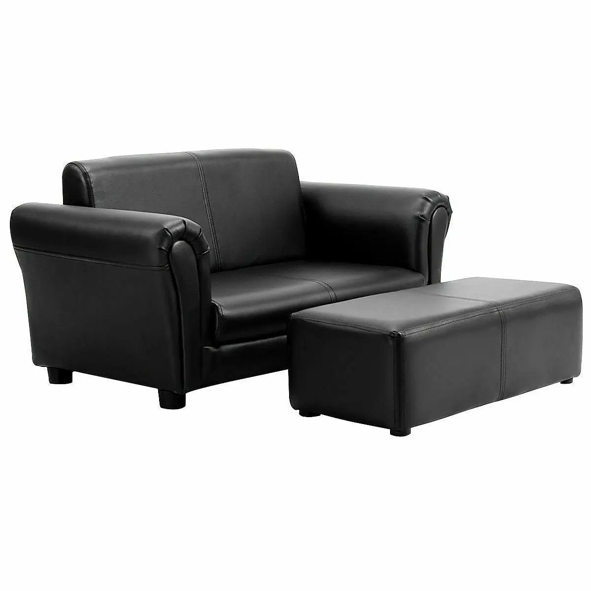 Soft Kids Double Sofa with Ottoman by DirectDeals
