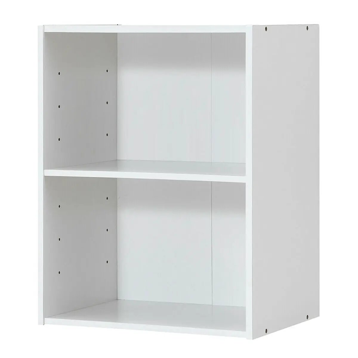 2-Layer Multifunctional Furniture Display Cabinet with Large Capacity Storage Space-White by DirectDeals