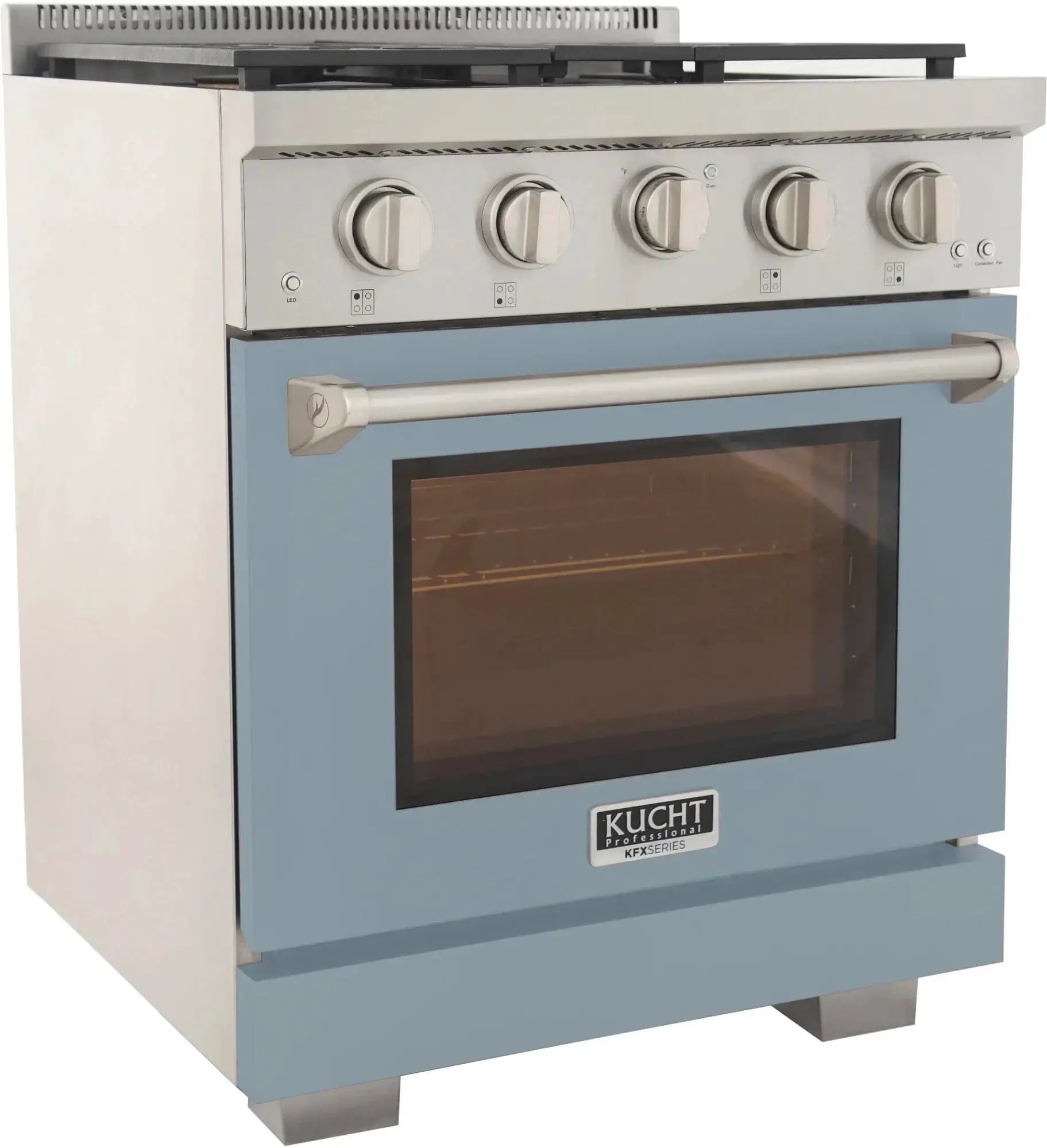 Kucht 30" Freestanding Professional Gas Range Liquid Propane KFX3000X/LP-LB by Farmhouse Kitchen and Bath