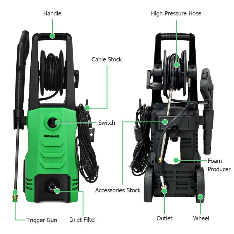 3500PSI Electric Pressure Washer with Wheels by DirectDeals
