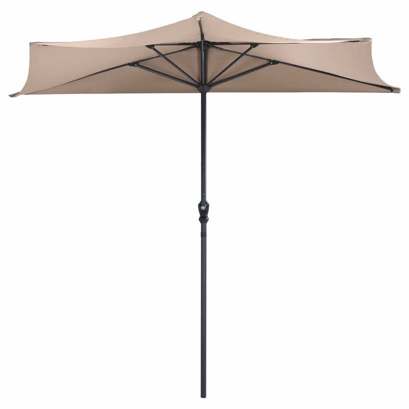 9Ft Patio Bistro Half Round Umbrella by DirectDeals