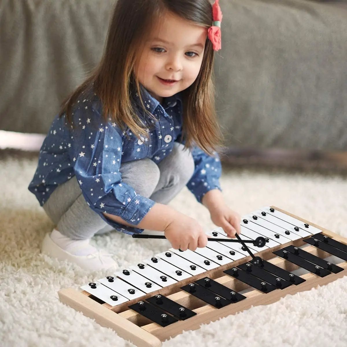27 Note Glockenspiel Xylophone with 2 Rubber Mallets by DirectDeals