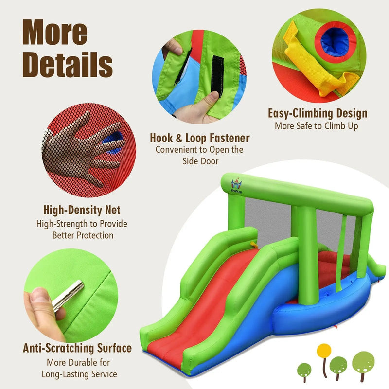 Inflatable Dual Slide Basketball Game Bounce House Without Blower by DirectDeals
