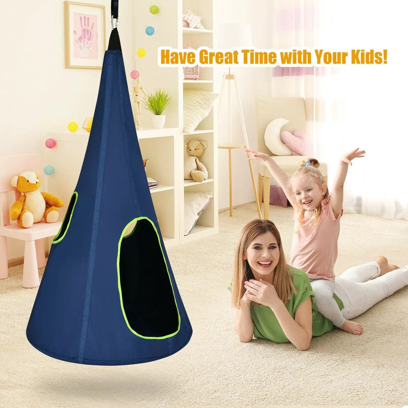 40 Inch Kids Nest Swing Chair Hanging Hammock Seat for Indoor Outdoor by DirectDeals