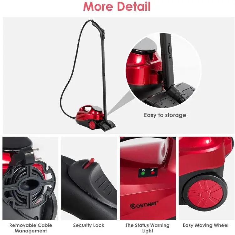2000W Heavy Duty Multi-purpose Steam Cleaner Mop with Detachable Handheld Unit by DirectDeals