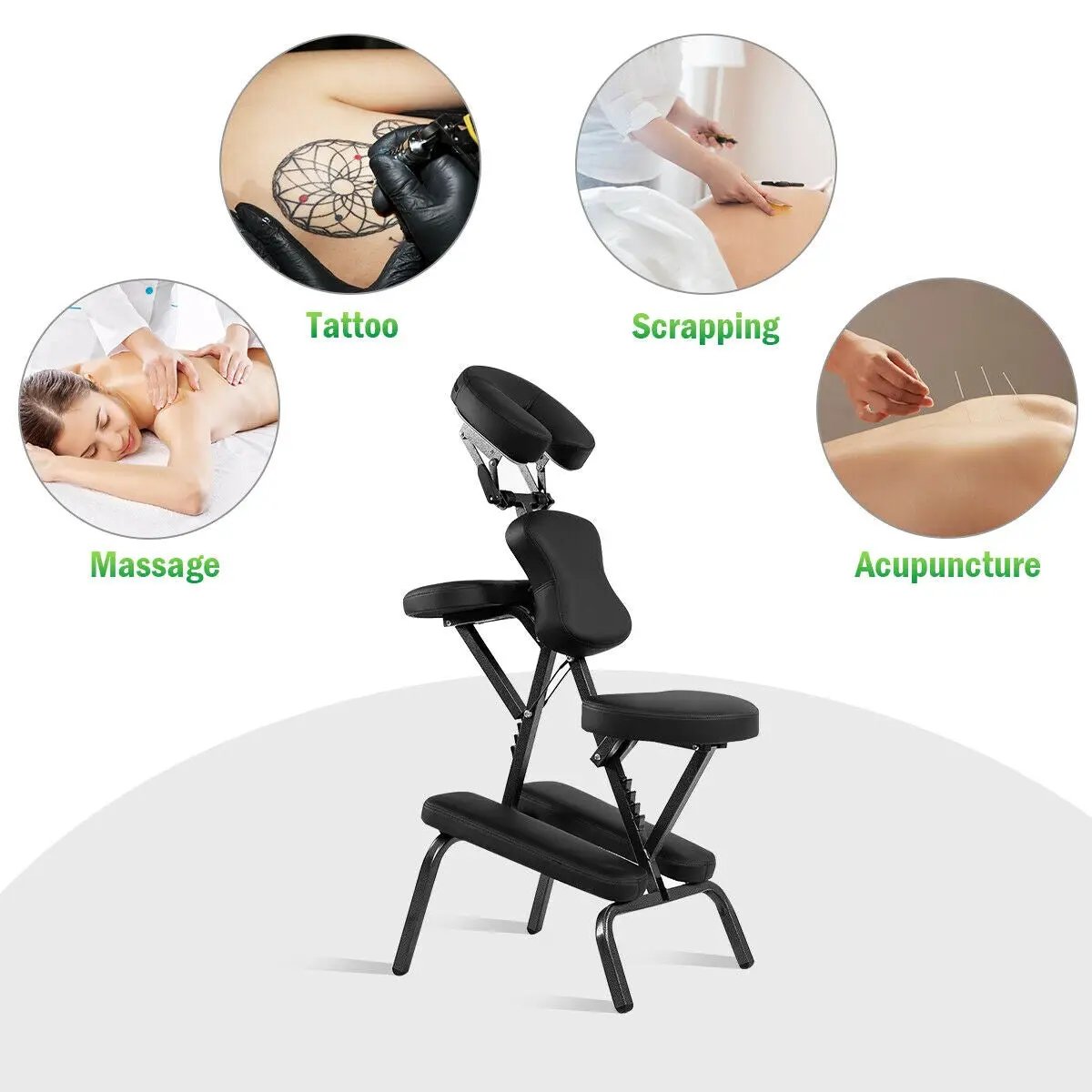 PU Leather Pad Travel Massage Chair with by DirectDeals