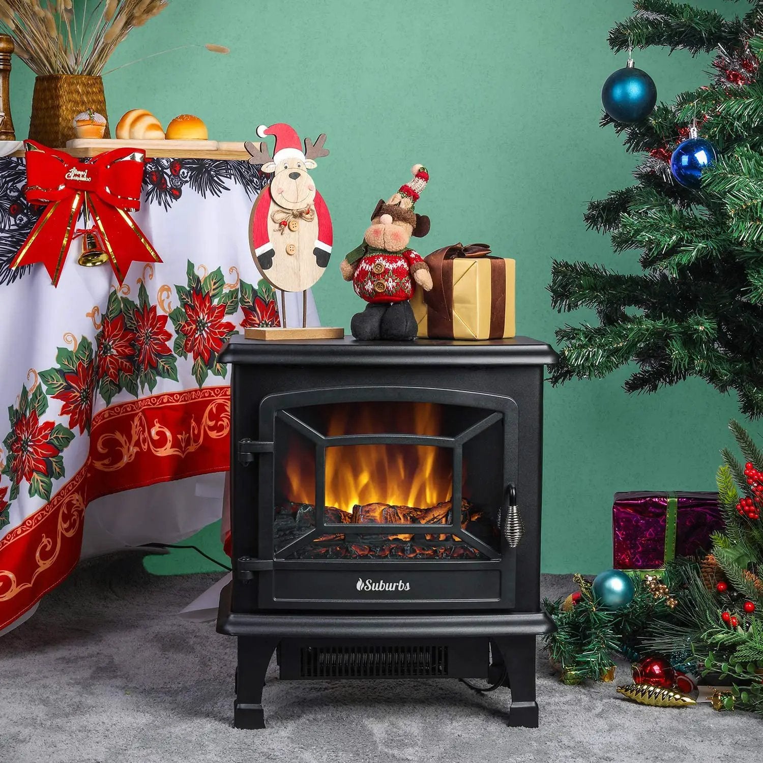 (Open Box) Suburbs TS20 Electric Fireplace Stove by TURBRO