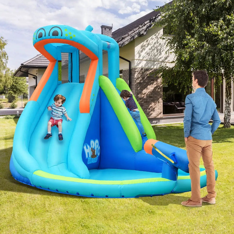 Inflatable Water Pool with Splash and Slide Without Blower by DirectDeals