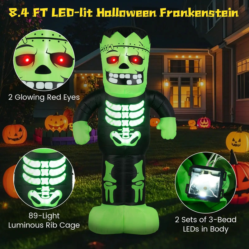 8.4 Feet Tall Halloween Inflatable Decoration Blow up Frankenstein Decoration by DirectDeals