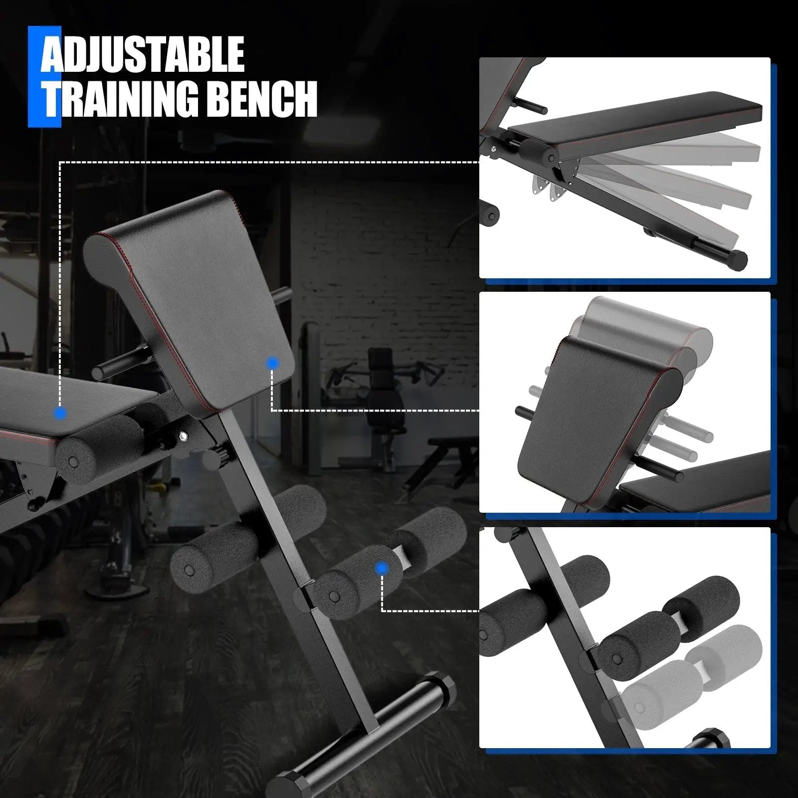 Multi-Functional Adjustable Full Body Exercise Weight Bench by DirectDeals