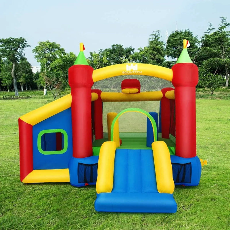7-in-1 Kids Inflatable Bounce House with Ocean Balls and 480W Blower by DirectDeals