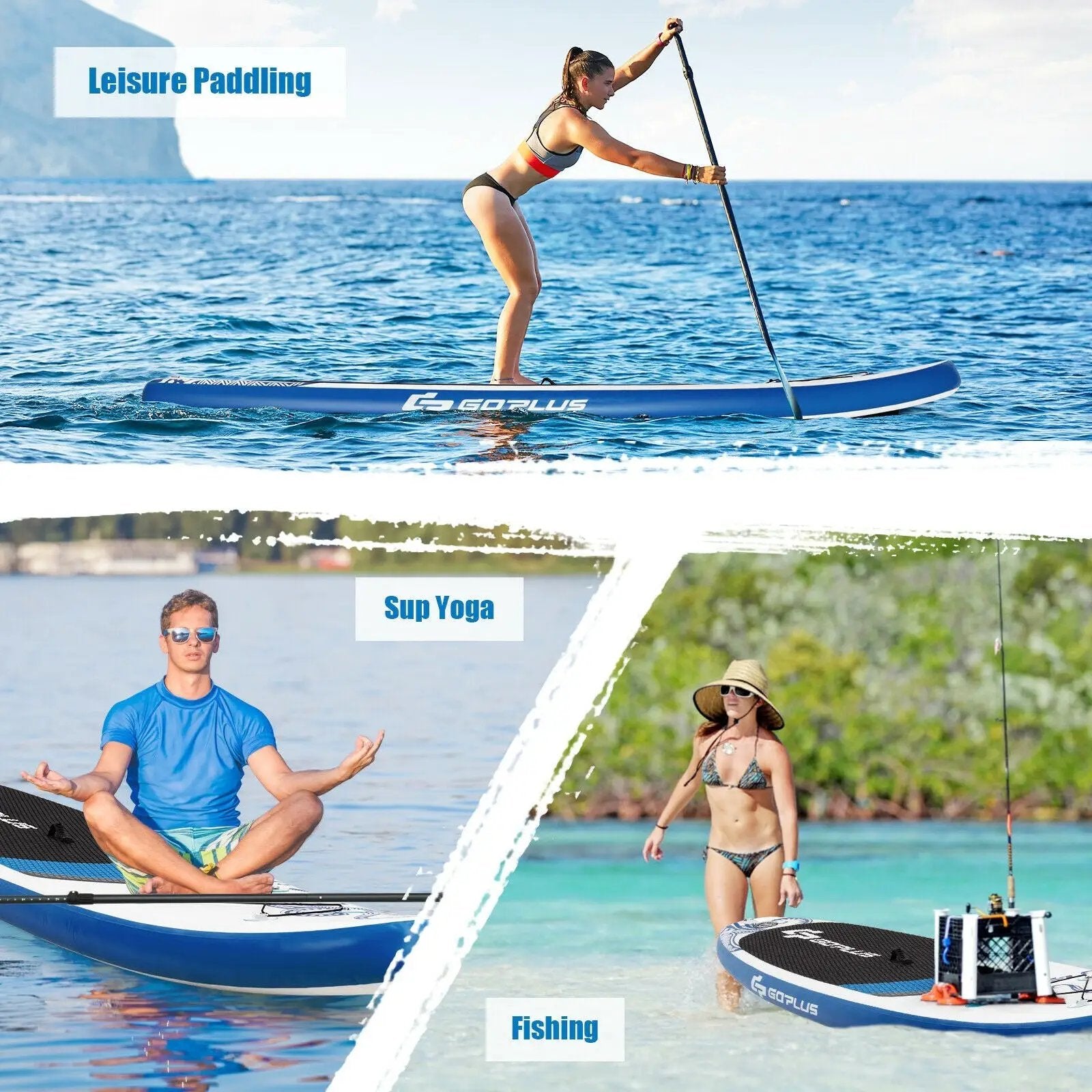 11-Feet Inflatable Paddle Board with Carry Bag by DirectDeals