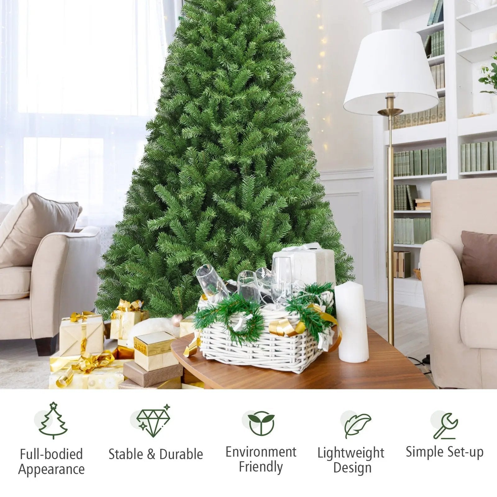PVC Artificial Christmas Tree Premium Hinged by DirectDeals