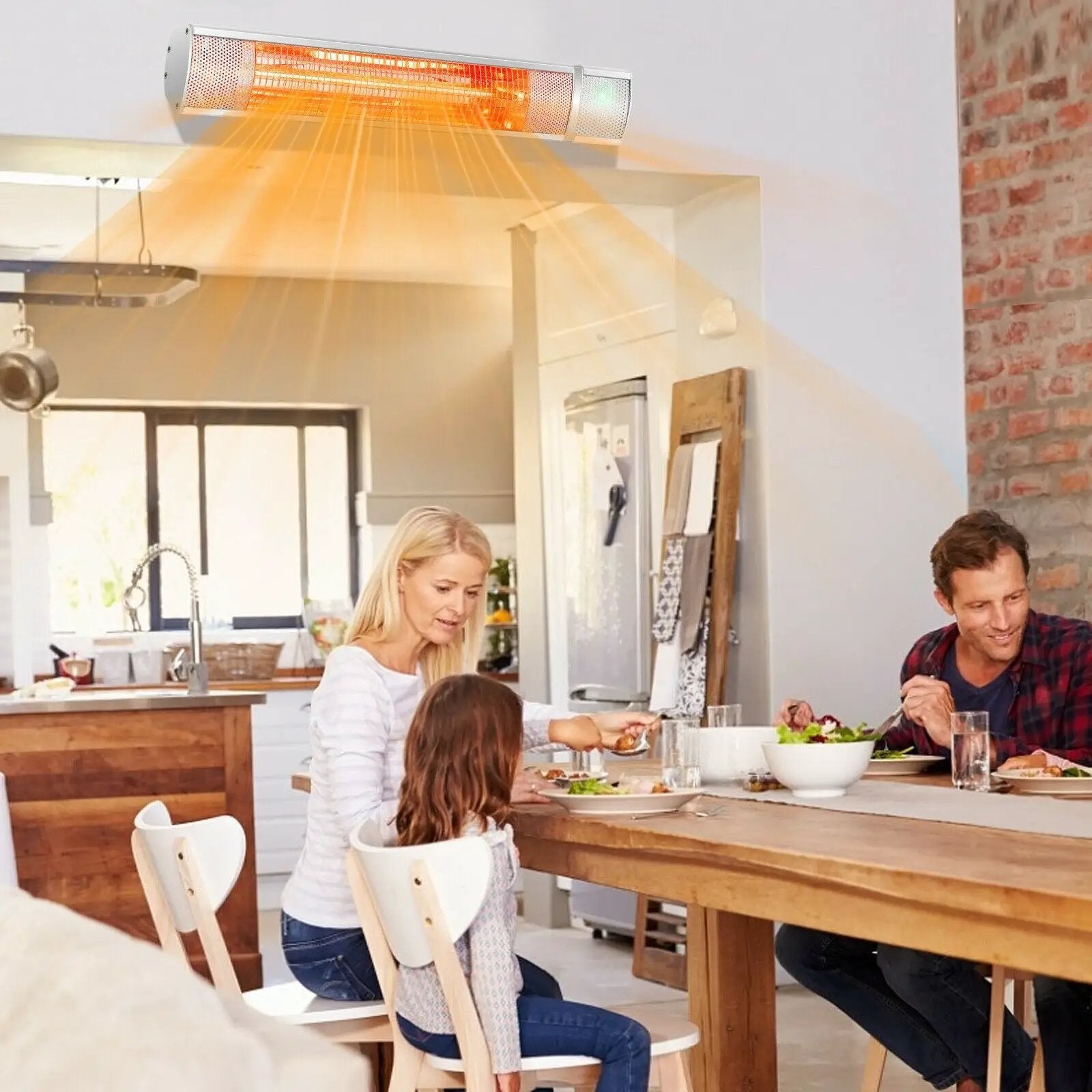 1500W Outdoor Electric Patio Heater with Remote Control by DirectDeals
