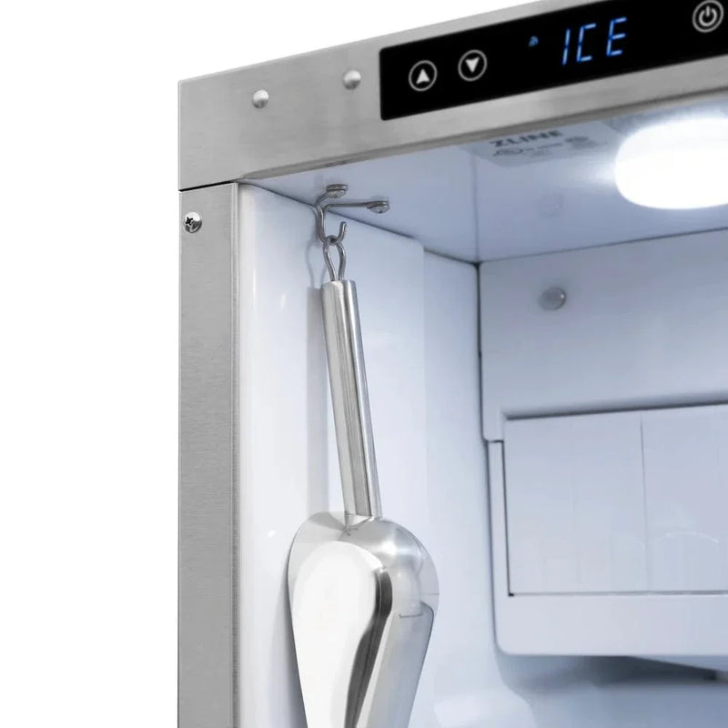 ZLINE 15" Touchstone Gourmet Ice Maker Drain Pump Panel Ready Door Matte Black IGMDPZ-15-MB by Farmhouse Kitchen and Bath