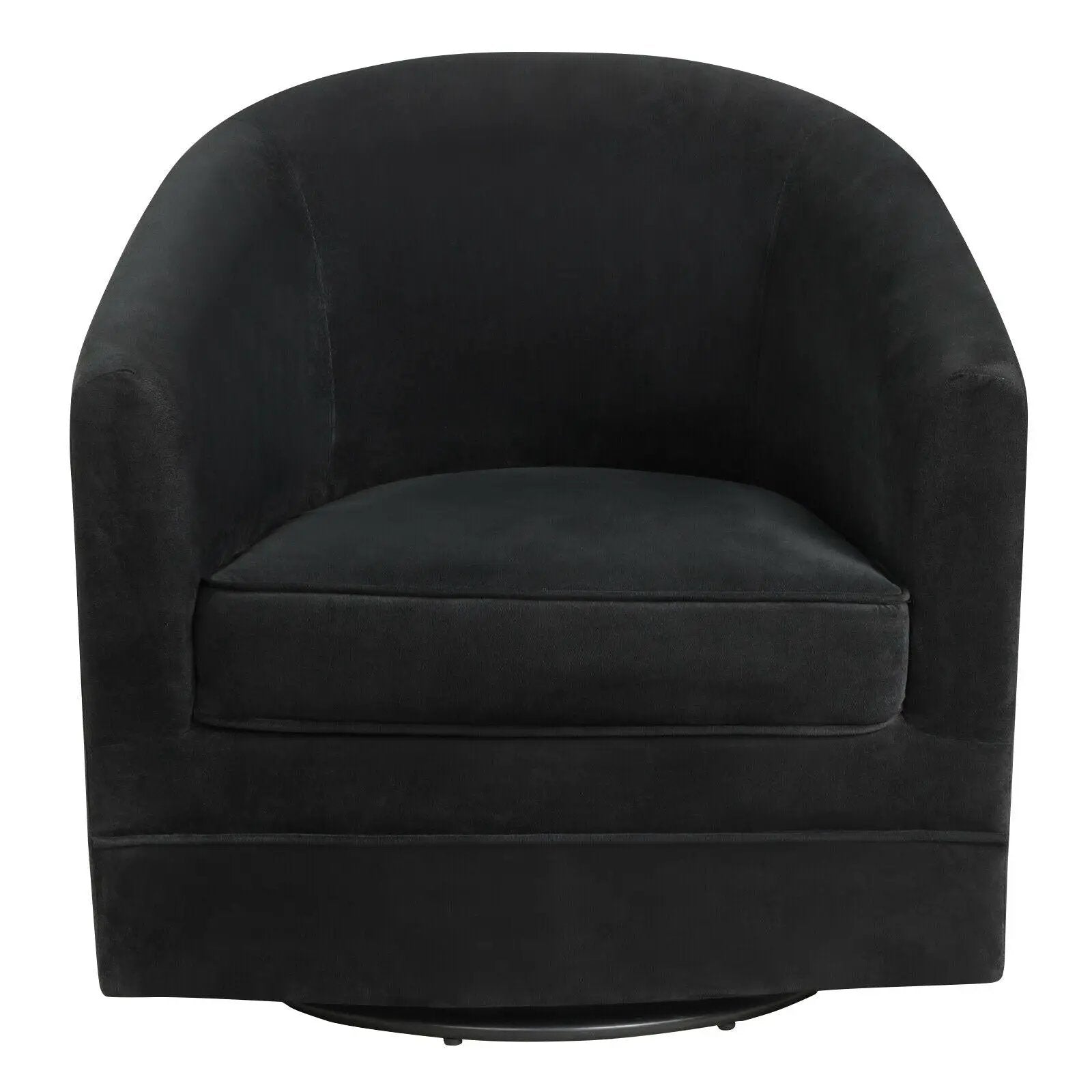 Assembly Accent Chair with 360-Degree Swivel Metal Base for Living Room by DirectDeals