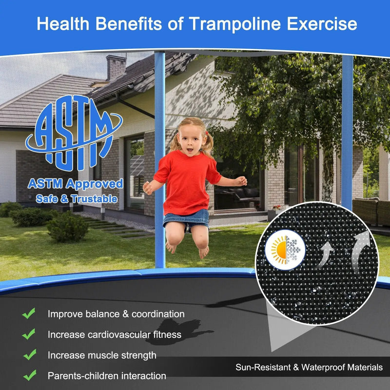Outdoor Trampoline with Safety Closure Net-10 ft by DirectDeals