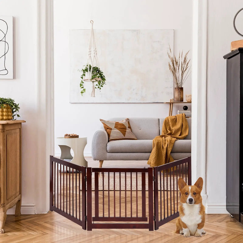 24 Inch Configurable Folding 3 Panel Wood Dog Fence by DirectDeals