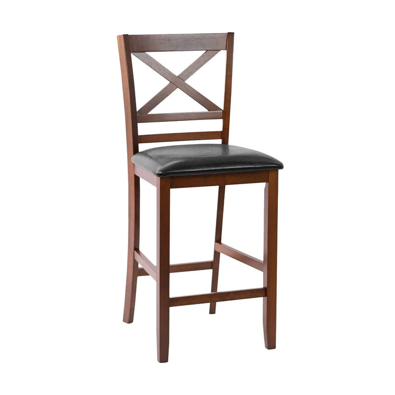 Counter Height Bar Stools 25 Inch - Set of 2 with PU Leather by DirectDeals