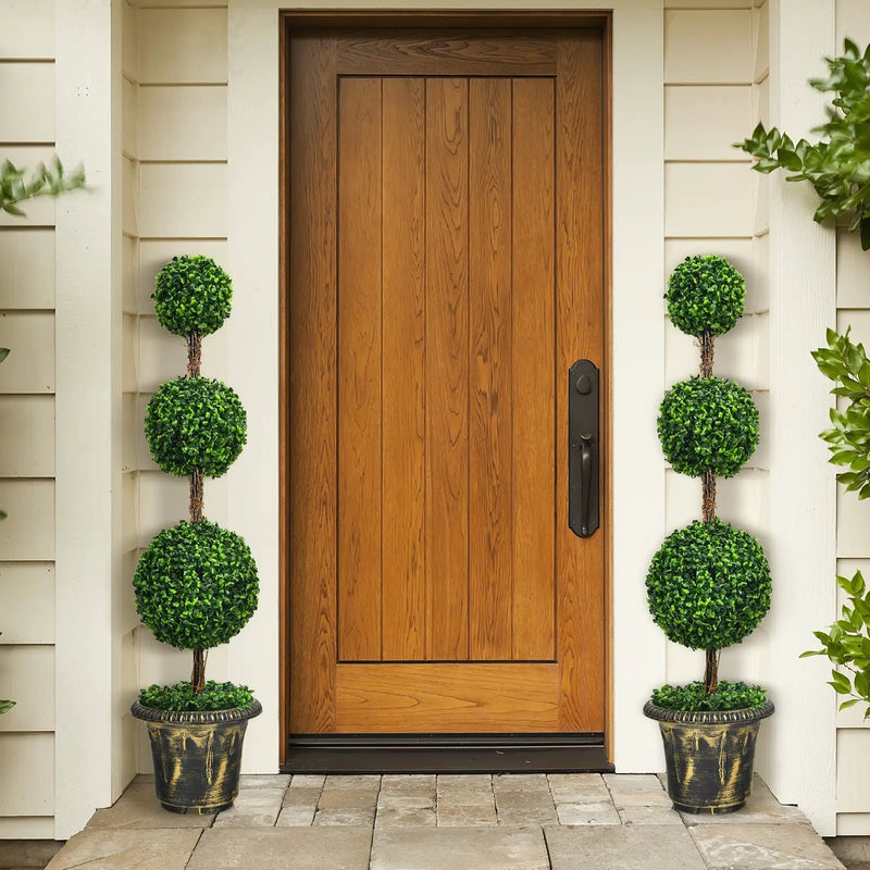 4 Feet Artificial Topiary Triple Ball Tree Plant by DirectDeals